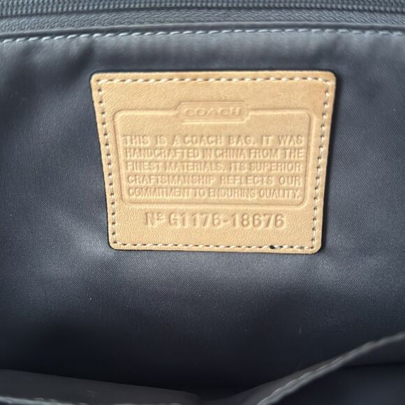 Vintage Coach Signature Metallic Classic Poppy Quilted Canvas Tote G1176‑18676 - Picture 11 of 14